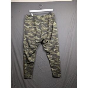 Bebe Sport Womens Plus Size 3X Camo Leggings Green Camouflage Gold Logo Active